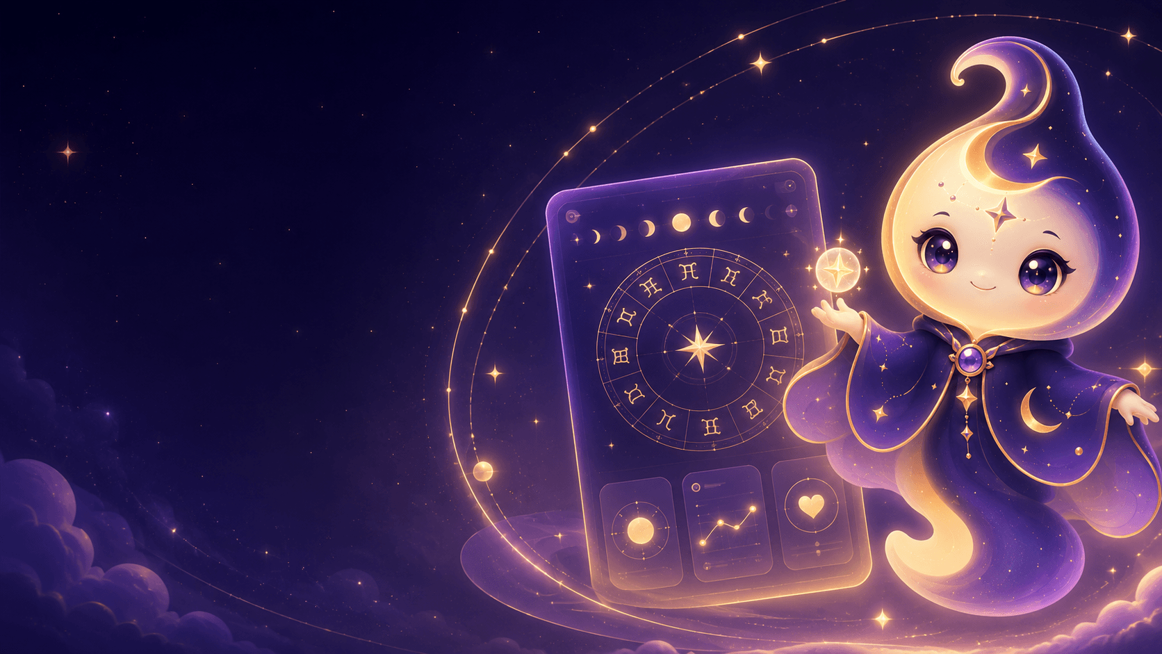 Небесный помощник Zodiac AI рядом с персональным астрологическим разбором
